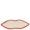 Les Objets Mouleversants serveringsfat Lips M 22x10x1,5 cm rød