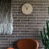 Light Oak veggklokke 38 cm lys eik m/svart viser