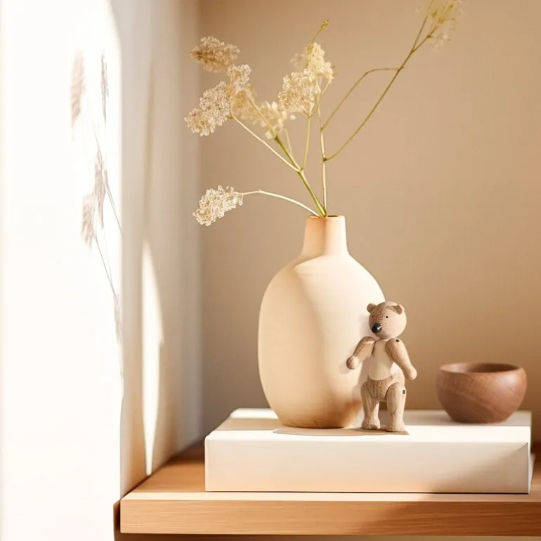 Liliput bjørn 9,5 cm eik/lønn
