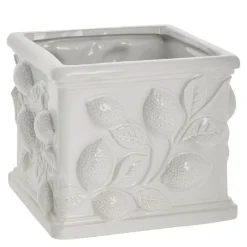Limone blomsterpotte 16 cm hvit