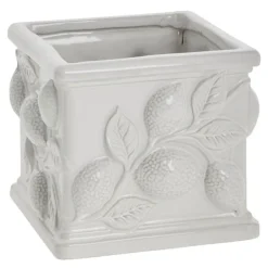 Limone blomsterpotte 13 cm hvit