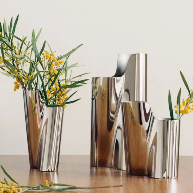Lituus vase liten 22,8 cm blankt stål