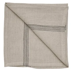Livia tøyserviett 45x45 cm beige/svart