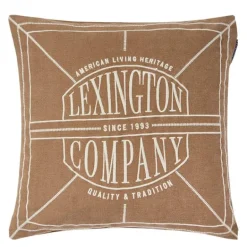 Logo Washed putetrekk 50x50 cm fudge/lys beige