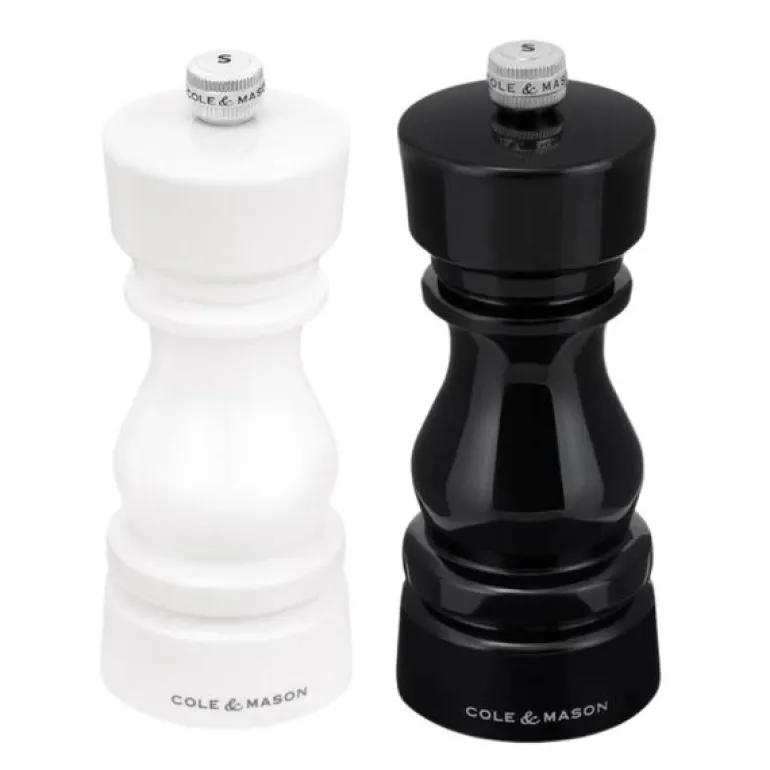 London salt- og pepperkvern 15,4 cm 2 stk svart/hvit