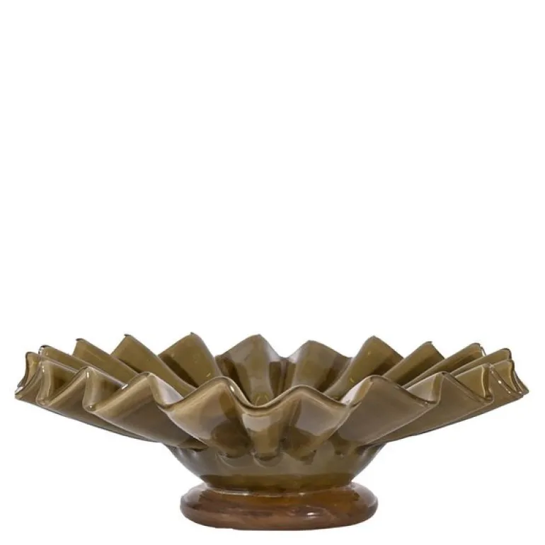 Lori skål 18 cm grønn/beige