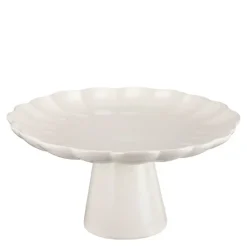 Lotus kakefat på stett 27 cm krem