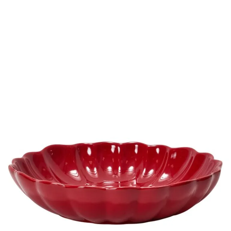 Lotus pastatallerken 21,5 cm rød