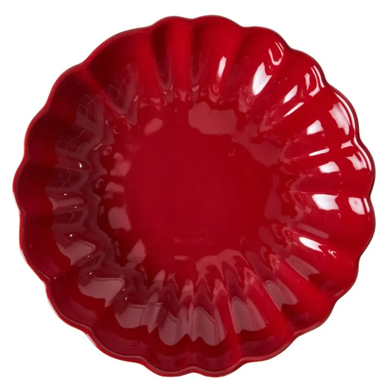 Lotus pastatallerken 21,5 cm rød