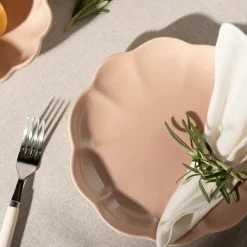 Lotus tallerken 22 cm støvet rosa