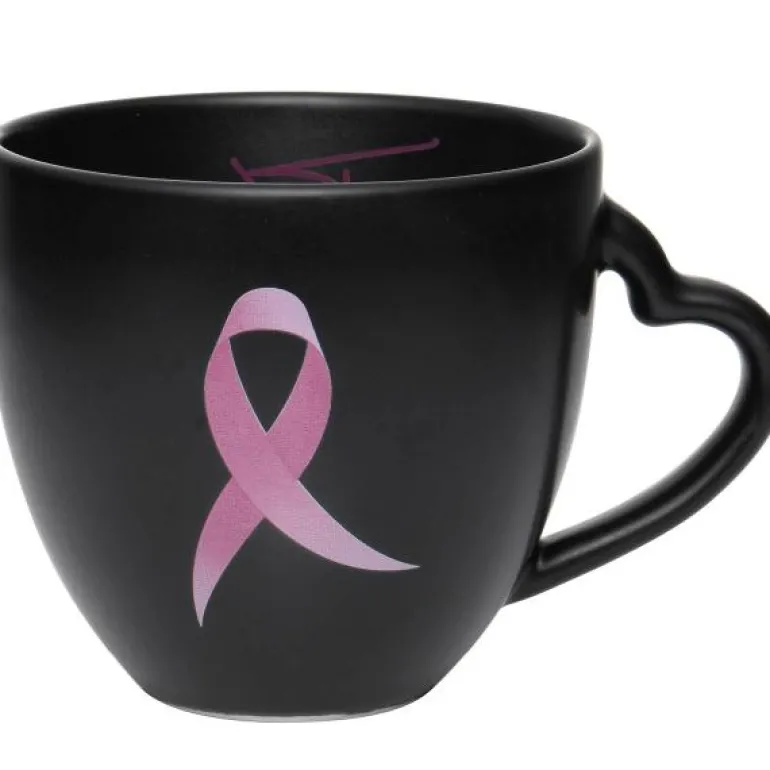 Love kopp rosa sløyfe 35 cl svart