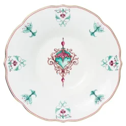 Lucia dyp tallerken 22 cm hvit/rød/grønn