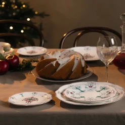 Lucia tallerken 21 cm hvit/rød/grønn