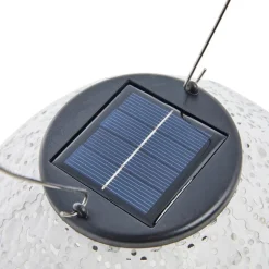 Lunaria solcellelykt 26 cm hvit