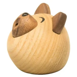 Luna ulveunge trefigur 5 cm ask/valnøtt