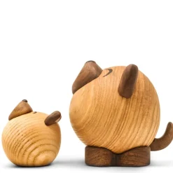Luna ulveunge trefigur 5 cm ask/valnøtt