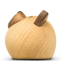 Luna ulveunge trefigur 5 cm ask/valnøtt