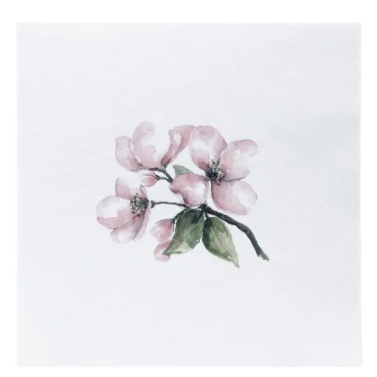 Lunsjserviett 33x33 cm 20 stk epleblomst
