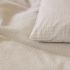 Lykke krepp sengesett 140x220 cm muldvarp