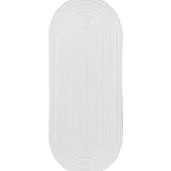 Lyngby Tura oval serveringsfat 48x20 cm hvit