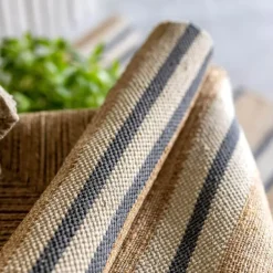 Lyon jute gulvløper 70x230 cm natur blå