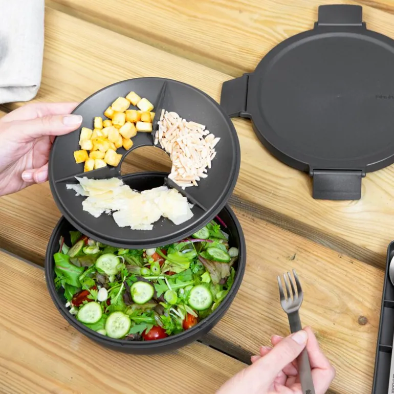 Make & Take salatskål 1,3L mørk grå