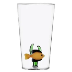 Marine Garden longdrinkglass 45 cl gul fisk og grønt sjøgress