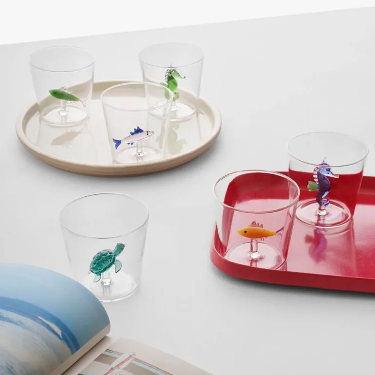 Marine Garden vannglass 35 cl sjøhest grønn
