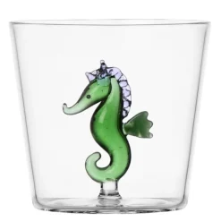 Marine Garden vannglass 35 cl sjøhest grønn
