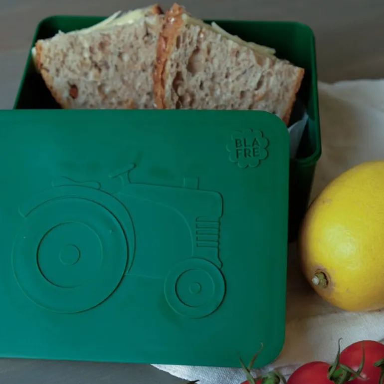 Matboks i plast ett rom 6x11x14 cm Traktor mørk grønn/mørk grønn