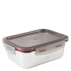 Matboks i stål med tett lokk 1,8L 23x17,5x8,3 cm