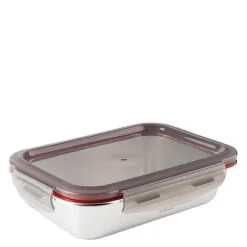 Matboks i stål med tett lokk 0,82L 20,3x15,3x5 cm