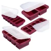 Matoppbevaring m/lokk silikon sett 4 stk cranberry