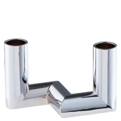Matrix 2 armet lysestake 4,5 cm sølv