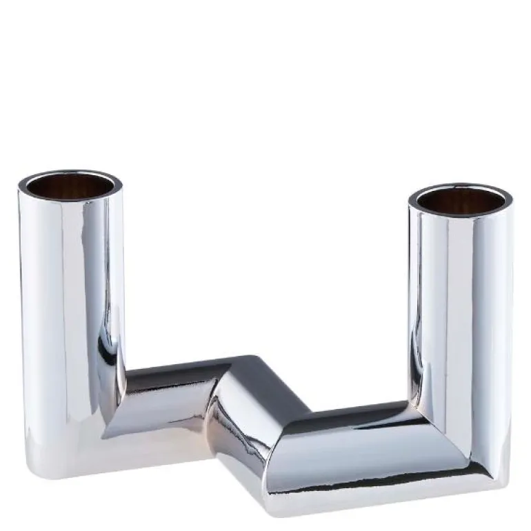 Matrix 2 armet lysestake 4,5 cm sølv