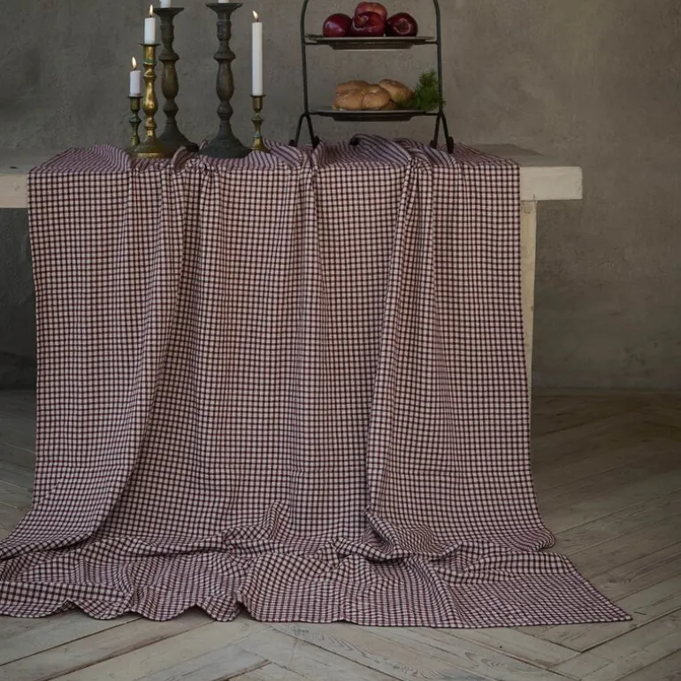 Mette bordduk 140x280 cm vinrød