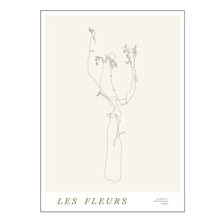 Mie & Him poster 30x40 cm les fleurs 02