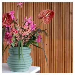 Mila vase 26,5x25 cm grønn