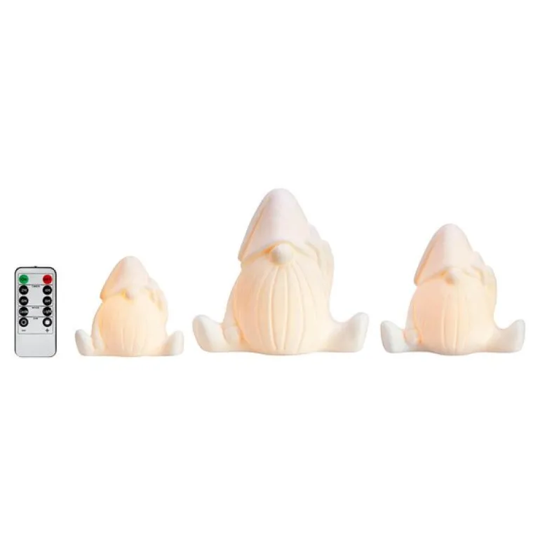Miles figur nisse 15,4 cm 3 stk hvit