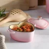 Mini støpejernsgryte hjerteformet 22 cl blush pink