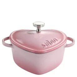 Mini støpejernsgryte hjerteformet 22 cl blush pink