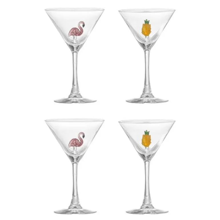 Misa cocktailglass 17cl 4 stk flamingo/ananas