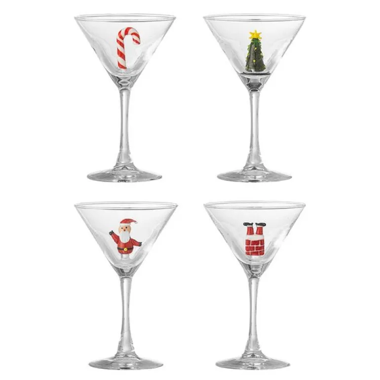 Misa cocktailglass 17 cl 4 stk klar julemotiv