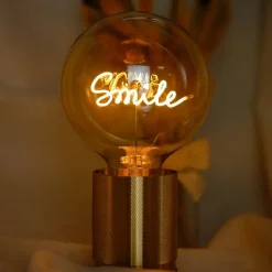 MITB lyspære LED 17 cm Smile ravfarget