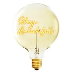 MITB lyspære LED 17 cm Stay Beautiful ravfarget
