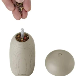 Moli salt- og pepperkvern 13 cm beige/brun