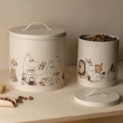 Moomin for Pets metallbokser 2 stk 19+21 cm beige