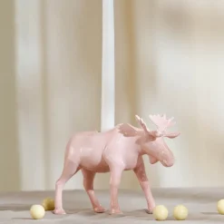 Moose lysestake elg 14 cm rosa