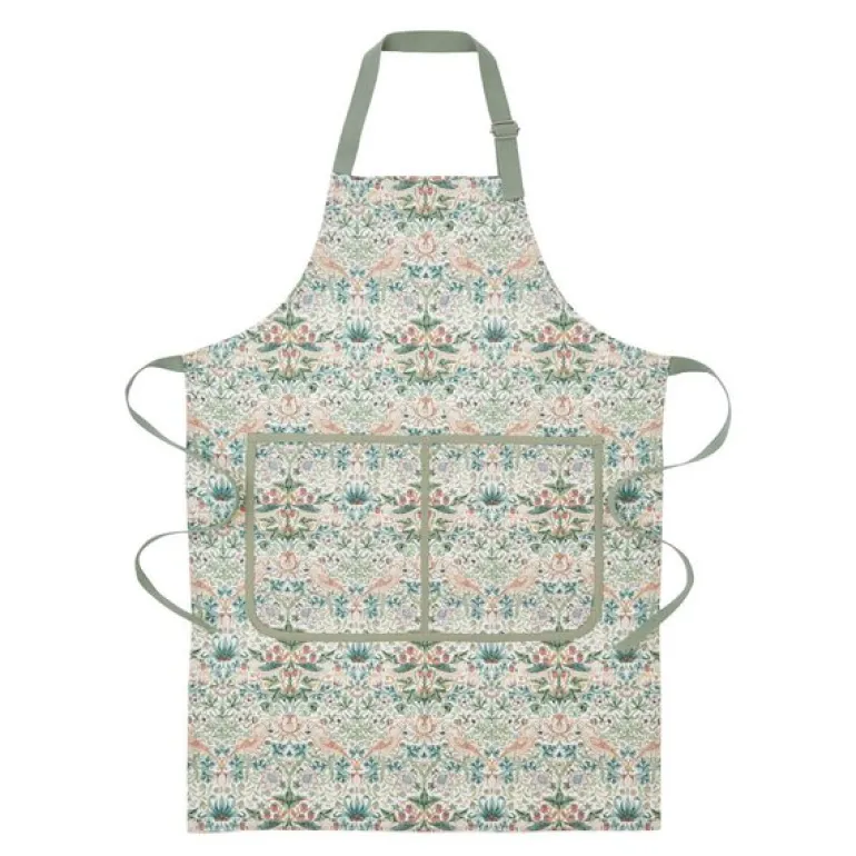 Morris & Co forkle Strawberry Thief Cochineal/Willow 70x95 cm