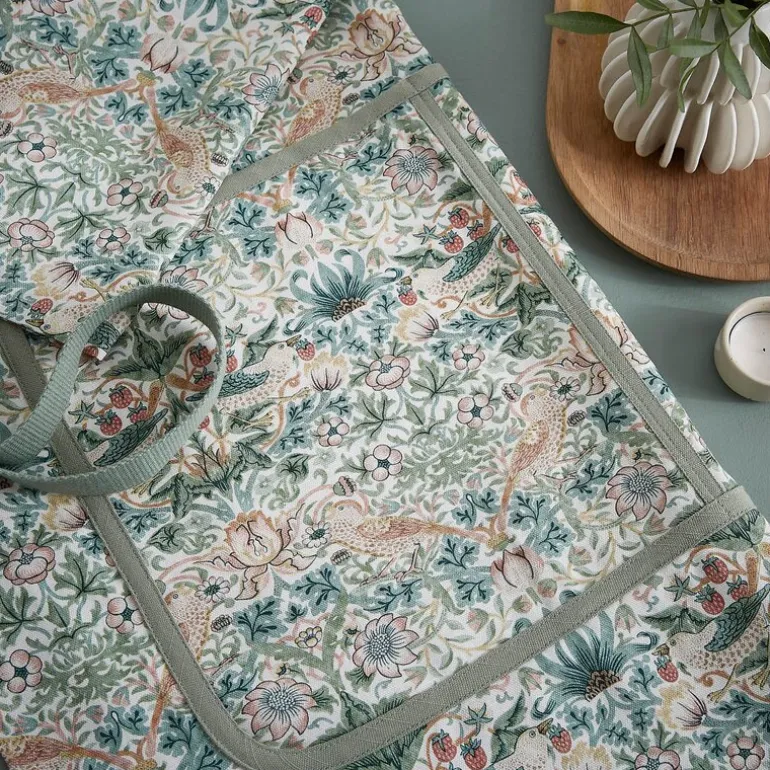 Morris & Co forkle Strawberry Thief Cochineal/Willow 70x95 cm